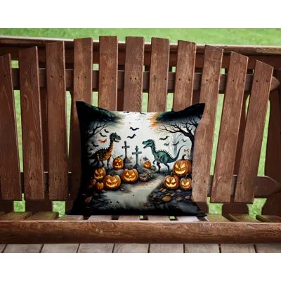 Caroline's Treasures More Spooky Halloween Other/no Pattern Polyester Indoor/outdoor Throw Pillow