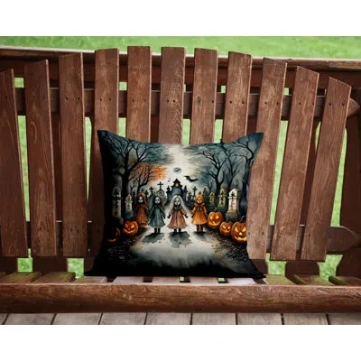 Caroline's Treasures More Spooky Halloween Other/no Pattern Polyester Indoor/outdoor Throw Pillow