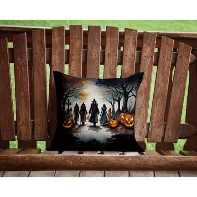 Caroline's Treasures More Spooky Halloween Other/no Pattern Polyester Indoor/outdoor Throw Pillow