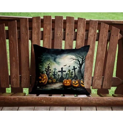 Caroline's Treasures More Spooky Halloween Other/no Pattern Polyester Indoor/outdoor Throw Pillow