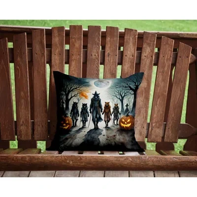 Caroline's Treasures More Spooky Halloween Other/no Pattern Polyester Indoor/outdoor Throw Pillow