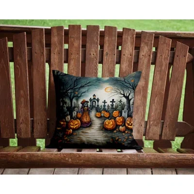 Caroline's Treasures More Spooky Halloween Other/no Pattern Polyester Indoor/outdoor Throw Pillow