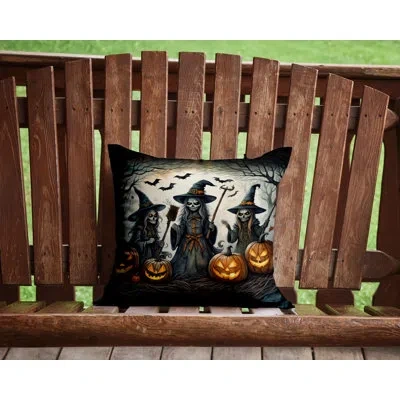 Caroline's Treasures More Spooky Halloween Other/no Pattern Polyester Indoor/outdoor Throw Pillow
