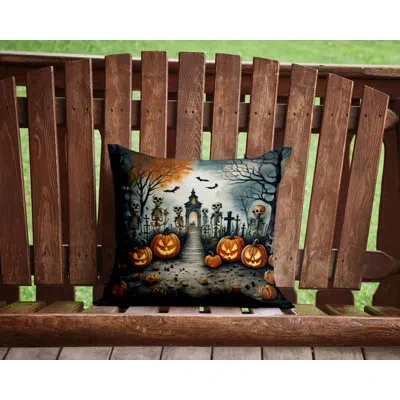 Caroline's Treasures More Spooky Halloween Other/no Pattern Polyester Indoor/outdoor Throw Pillow