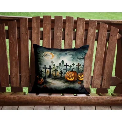 Caroline's Treasures More Spooky Halloween Other/no Pattern Polyester Indoor/outdoor Throw Pillow