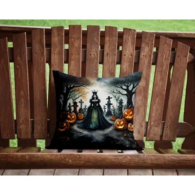 Caroline's Treasures More Spooky Halloween Other/no Pattern Polyester Indoor/outdoor Throw Pillow