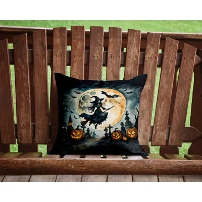Caroline's Treasures More Spooky Halloween Other/no Pattern Polyester Indoor/outdoor Throw Pillow