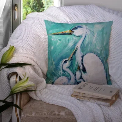 Caroline's Treasures Mother's Love Egret Indoor/outdoor Throw Pillow