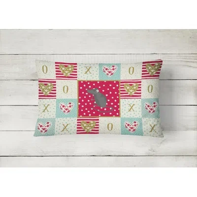Caroline's Treasures Mouse Love Outdoor Rectangular Cushion With Filling