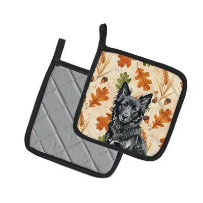Caroline's Treasures Mudi Heirloom Fall Pair Of Pot Holders In Multicolor