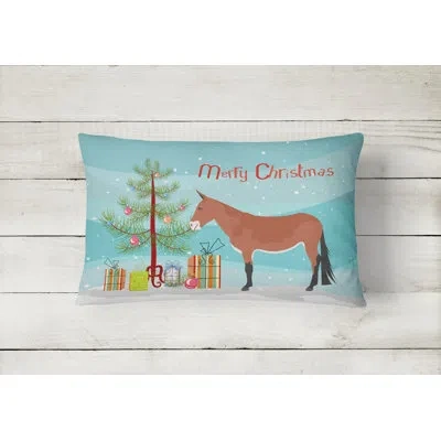 Caroline's Treasures Mule Christmas Indoor/outdoor Throw Pillow