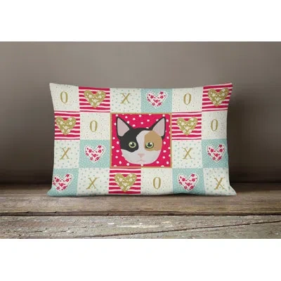 Caroline's Treasures Munchkin Cat Love Outdoor Rectangular Cushion With Filling