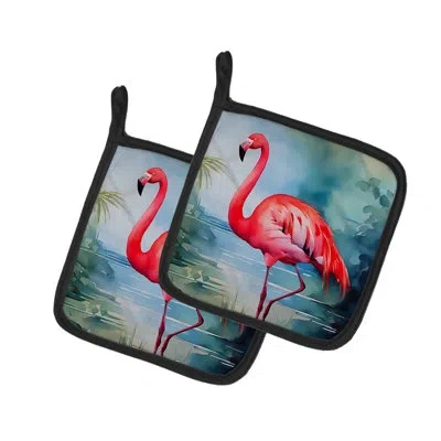 Caroline's Treasures Nautical Collection Polyester Potholder Set In Multicolor