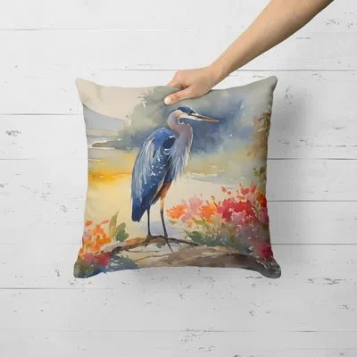 Caroline's Treasures Nautical Other/no Pattern Indoor/outdoor Throw Pillow In Blue;green;gray