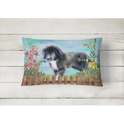 Caroline's Treasures Newfoundland Puppy Spring Indoor/outdoor Throw Pillow