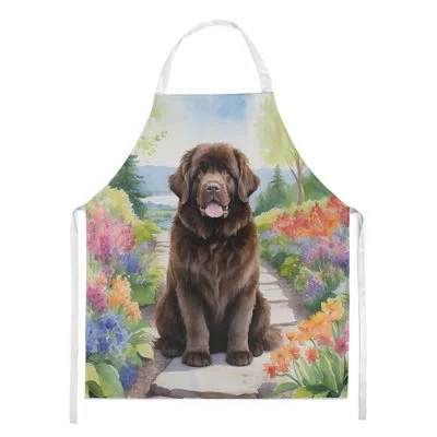 Caroline's Treasures Newfoundland Spring Path Apron In Multicolor