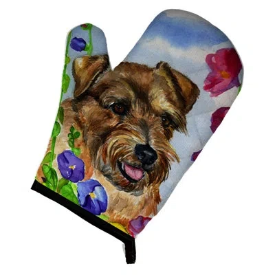 Caroline's Treasures Norfolk Terrier Oven Mitt In Blue;brown