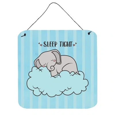 Caroline's Treasures Nursery Sleep Tight Elephant Wall Décor In Gloss