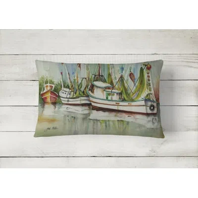 Caroline's Treasures Ocean Springs Shrimper Indoor/outdoor Throw Pillow
