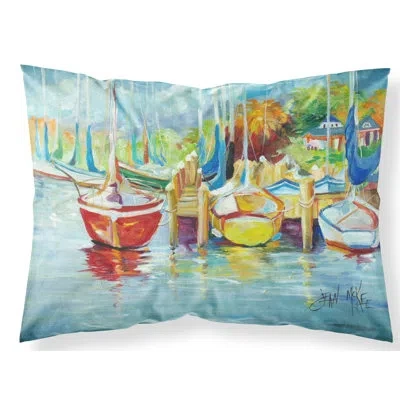 Caroline's Treasures On The Dock Pillowcase In Blue