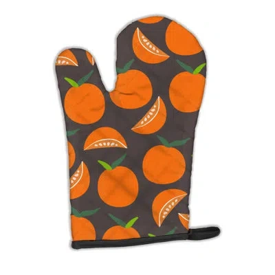 Caroline's Treasures Oranges Oven Mitt In Brown;green;orange