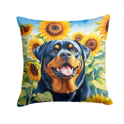 Caroline's Treasures Other/no Pattern Indoor/outdoor Throw Pillow In Black;green;yellow