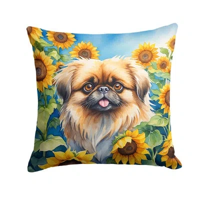 Caroline's Treasures Other/no Pattern Indoor/outdoor Throw Pillow In Brown;green;yellow