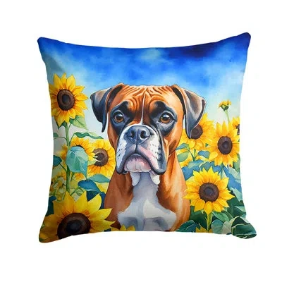 Caroline's Treasures Other/no Pattern Indoor/outdoor Throw Pillow In Brown;green;yellow
