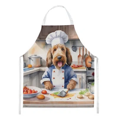 Caroline's Treasures Otterhound The Chef Apron In Blue;brown;white