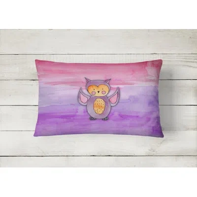 Caroline's Treasures Owl Watercolor Lumbar Pillow