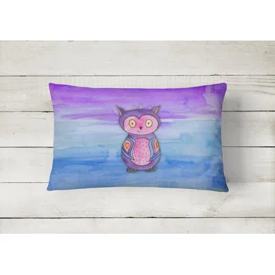 Caroline's Treasures Owl Watercolor Lumbar Pillow