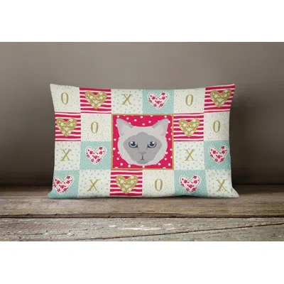 Caroline's Treasures Owyhee Bob Cat Love Outdoor Rectangular Cushion With Filling