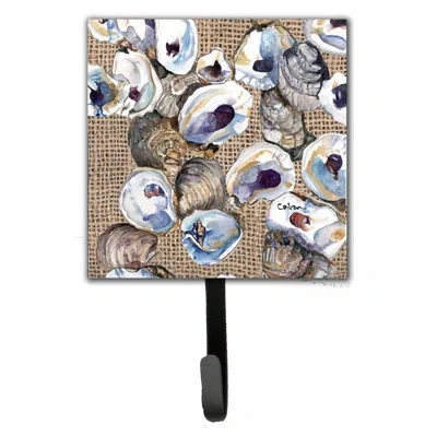 Caroline's Treasures Oyster Wall Hook In Blue;brown