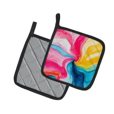 Caroline's Treasures Pansexual Pride Pair Of Pot Holders In Multicolor