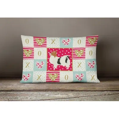Caroline's Treasures Papillon Love Outdoor Rectangular Cushion With Filling