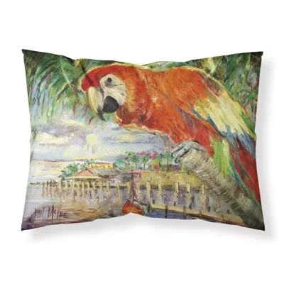 Caroline's Treasures Parrot At Lulu's Pillowcase In Red