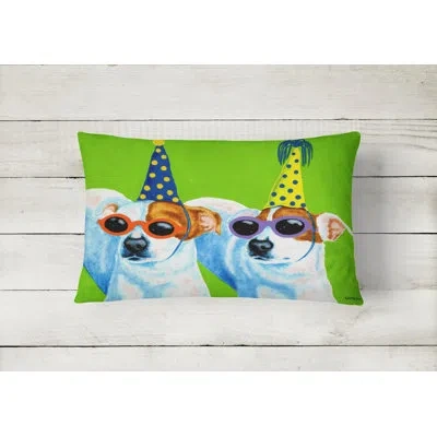 Caroline's Treasures Party Animals Jack Russell Terriers Fabric Indoor/outdoor Throw Pillow