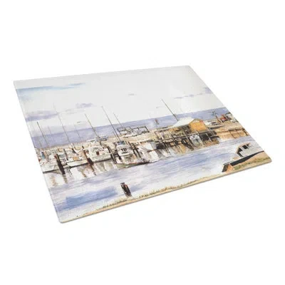 Caroline's Treasures Pass Bait Shop Glass Cutting Board