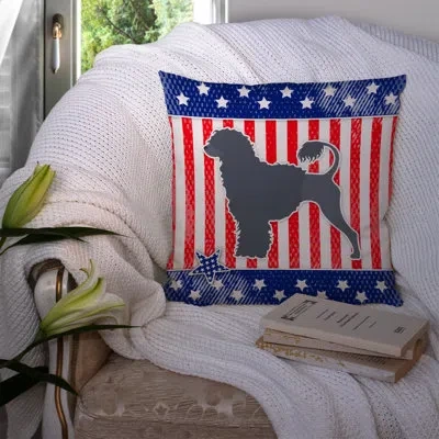 Caroline's Treasures Patriotic Contemporary Solid Indoor/outdoor Throw Pillow