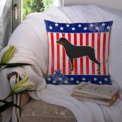 Caroline's Treasures Patriotic Indoor/outdoor Heavyweight Canvas Throw Pillow