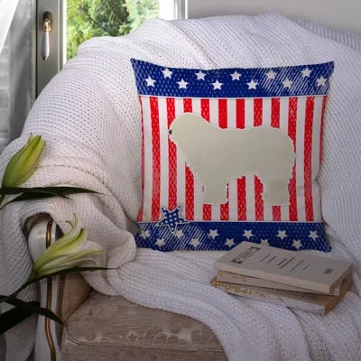 Caroline's Treasures Patriotic Solid Pattern Indoor/outdoor Throw Pillow