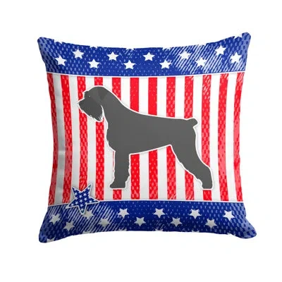 Caroline's Treasures Patriotic Square Solid Indoor/outdoor Throw Pillow