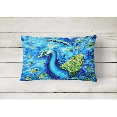 Caroline's Treasures Peacock Straight Up Indoor/outdoor Throw Pillow