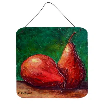 Caroline's Treasures Pears By Ron Rutherford Wall Art Plaque In Multicolor