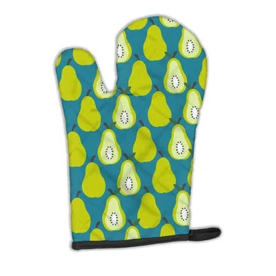 Caroline's Treasures Pears Oven Mitt In Green