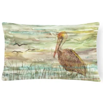 Caroline's Treasures Pelican Sunset Decorative Indoor/outdoor Lumbar Pillow