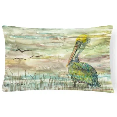Caroline's Treasures Pelican Sunset Decorative Indoor/outdoor Lumbar Pillow