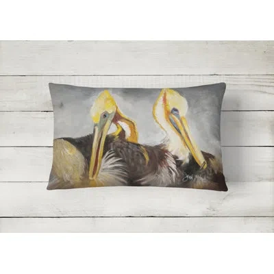 Caroline's Treasures Pelicans Preening Indoor/outdoor Throw Pillow