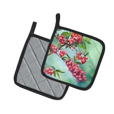 Caroline's Treasures Pennsylvania Mountain Laurels In Watercolor Pair Of Pot Holders In Multi