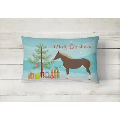 Caroline's Treasures Percheron Horse Christmas Indoor/outdoor Throw Pillow